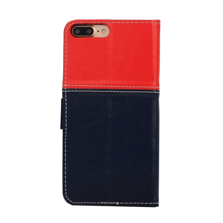 For iPhone 8 Plus & 7 Plus   Smiling Face Pattern Splice Horizontal Flip Leather Case with Holder & Card Slots & Wallet
