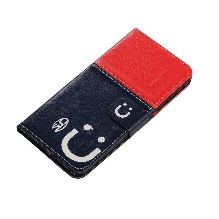 For iPhone 8 Plus & 7 Plus   Smiling Face Pattern Splice Horizontal Flip Leather Case with Holder & Card Slots & Wallet