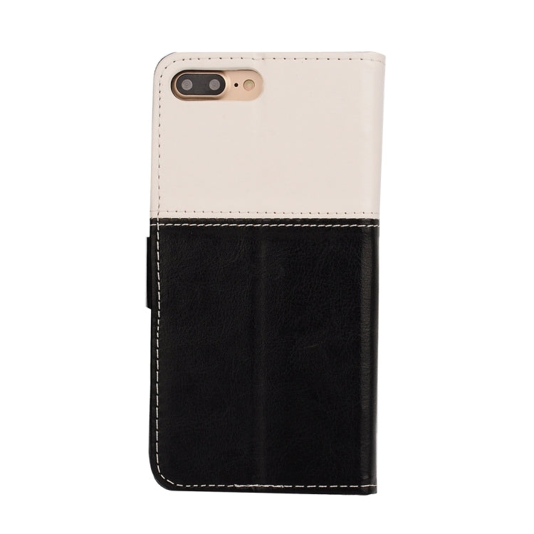 For iPhone 8 Plus & 7 Plus   Smiling Face Pattern Splice Horizontal Flip Leather Case with Holder & Card Slots & Wallet