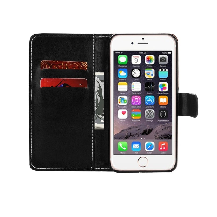 For iPhone 8 Plus & 7 Plus   Smiling Face Pattern Splice Horizontal Flip Leather Case with Holder & Card Slots & Wallet