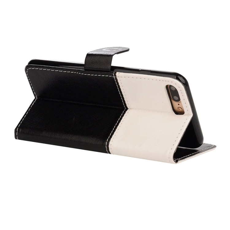 For iPhone 8 Plus & 7 Plus   Smiling Face Pattern Splice Horizontal Flip Leather Case with Holder & Card Slots & Wallet