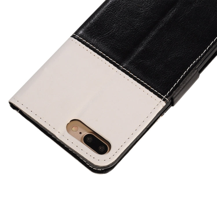 For iPhone 8 Plus & 7 Plus   Smiling Face Pattern Splice Horizontal Flip Leather Case with Holder & Card Slots & Wallet