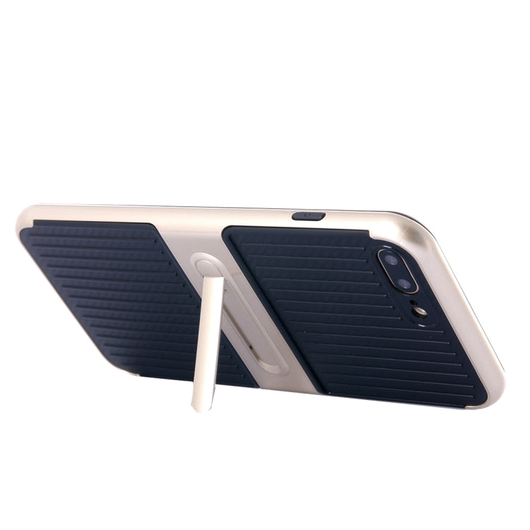 For iPhone 8 Plus & 7 Plus   Shockproof TPU + PC Protective Case with Holder