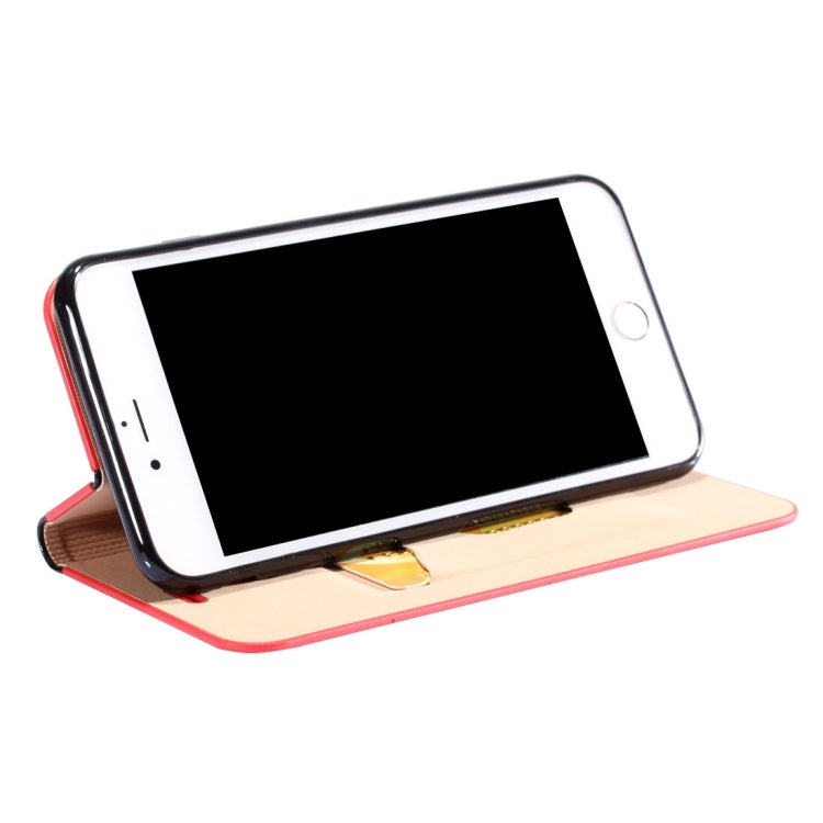 LOUIS for iPhone 8 Plus & 7 Plus   Crystal Texture PC Full Coverage Horizontal Flip Leather Case with Holder & Card Slots