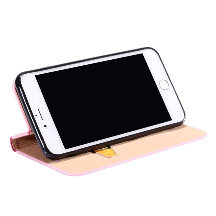 LOUIS for iPhone 8 Plus & 7 Plus   Crystal Texture PC Full Coverage Horizontal Flip Leather Case with Holder & Card Slots