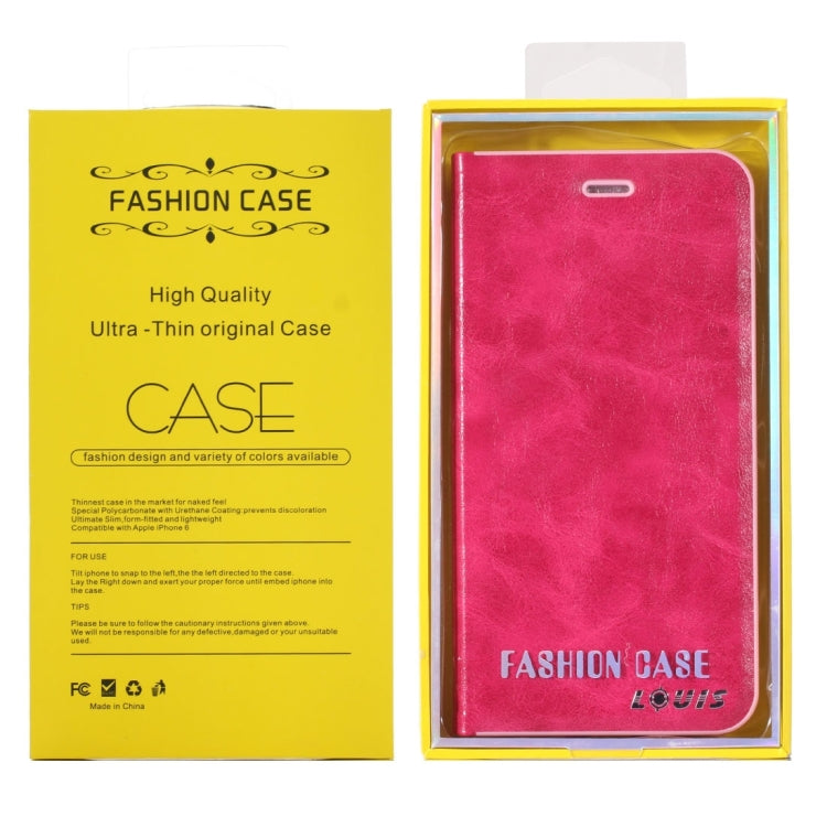 LOUIS for iPhone 8 Plus & 7 Plus   Crystal Texture PC Full Coverage Horizontal Flip Leather Case with Holder & Card Slots