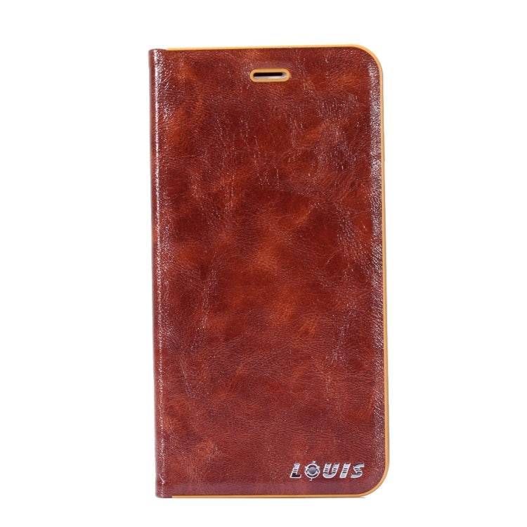 LOUIS for iPhone 8 Plus & 7 Plus   Crystal Texture PC Full Coverage Horizontal Flip Leather Case with Holder & Card Slots