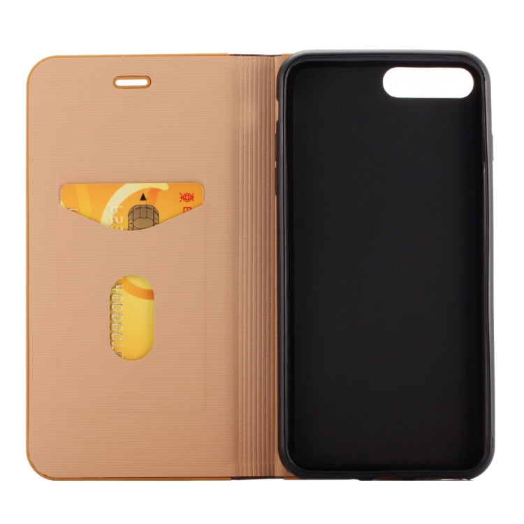LOUIS for iPhone 8 Plus & 7 Plus   Crystal Texture PC Full Coverage Horizontal Flip Leather Case with Holder & Card Slots