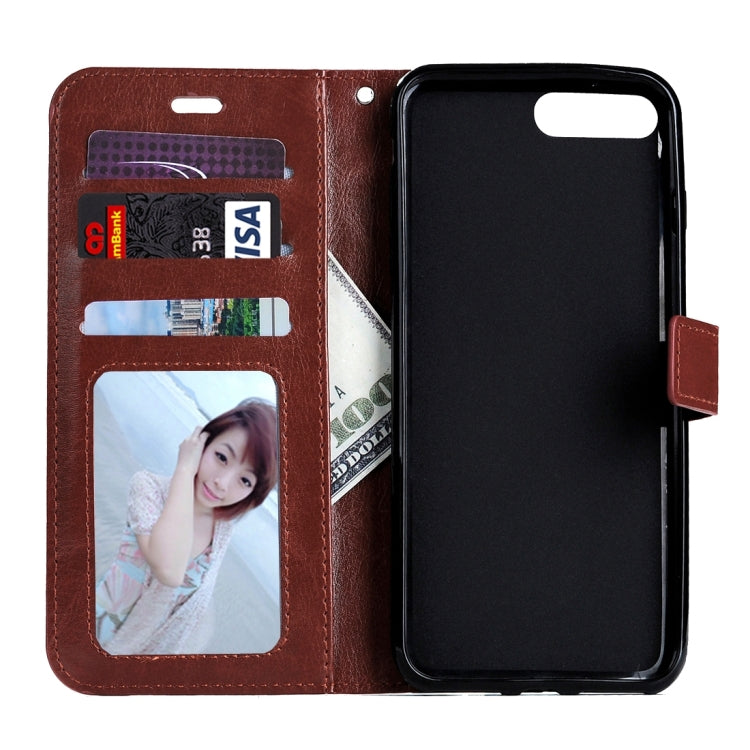 For iPhone 8 Plus & 7 Plus   Crazy Horse Texture Horizontal Flip Leather Case with Magnetic Buckle & Holder & Card Slots & Wallet & Photo Frame