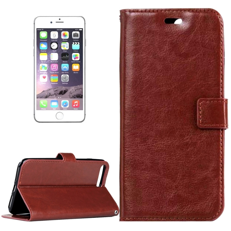 For iPhone 8 Plus & 7 Plus   Crazy Horse Texture Horizontal Flip Leather Case with Magnetic Buckle & Holder & Card Slots & Wallet & Photo Frame