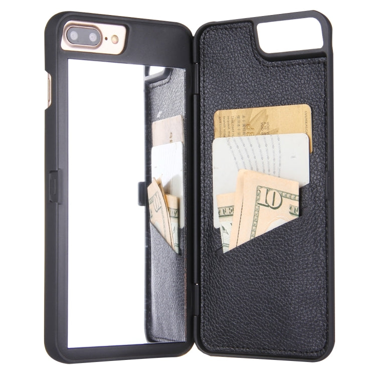 For iPhone 8 Plus & 7 Plus   Back Cover Style Mirror Hard Case with Card Slot