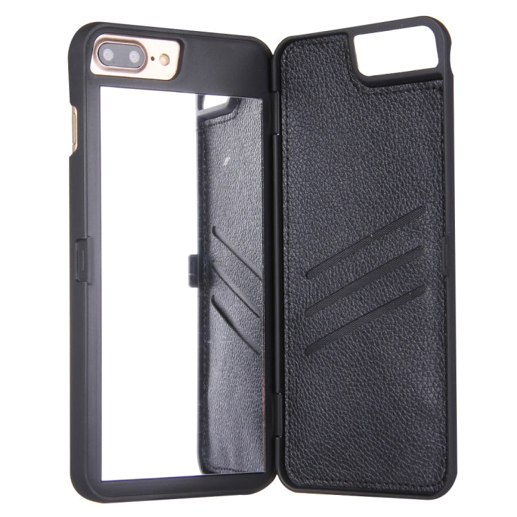 For iPhone 8 Plus & 7 Plus   Back Cover Style Mirror Hard Case with Card Slot