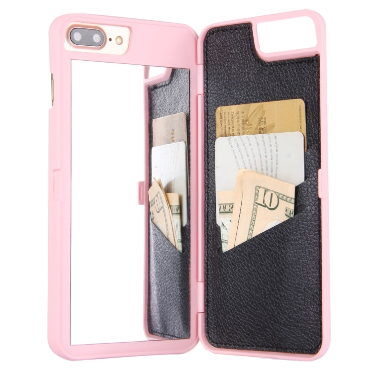 For iPhone 8 Plus & 7 Plus   Back Cover Style Mirror Hard Case with Card Slot
