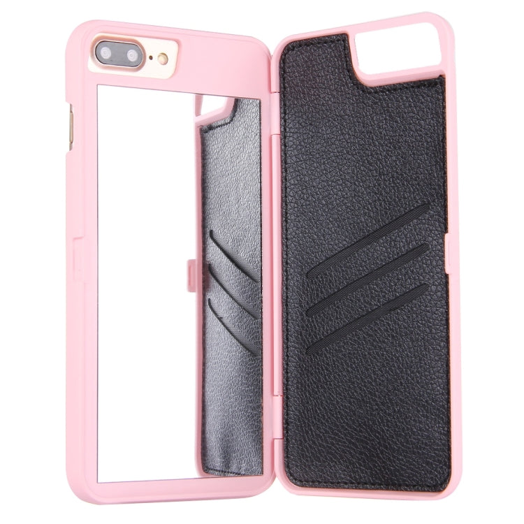 For iPhone 8 Plus & 7 Plus   Back Cover Style Mirror Hard Case with Card Slot