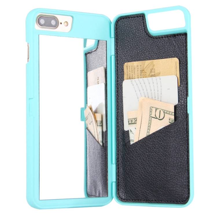 For iPhone 8 Plus & 7 Plus   Back Cover Style Mirror Hard Case with Card Slot