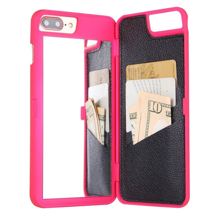 For iPhone 8 Plus & 7 Plus   Back Cover Style Mirror Hard Case with Card Slot