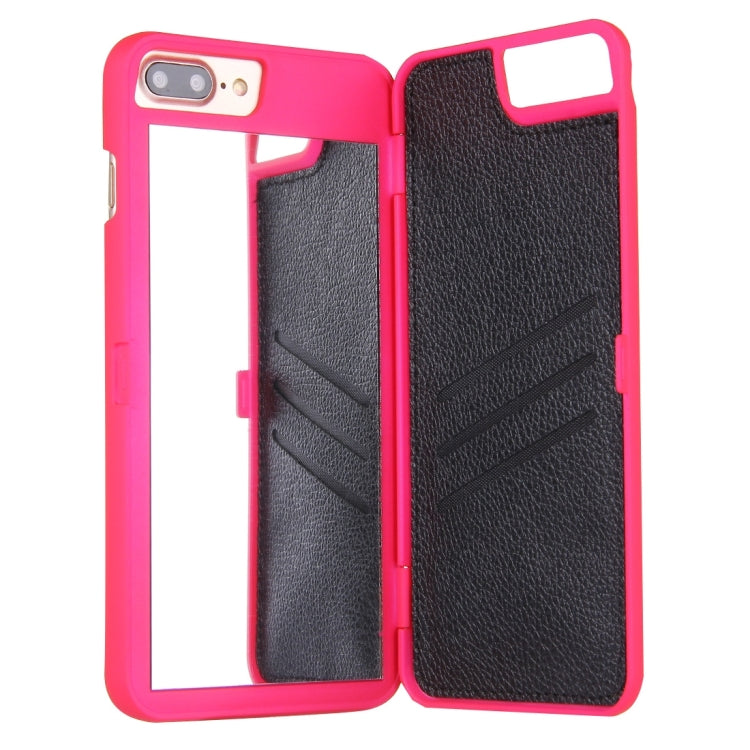 For iPhone 8 Plus & 7 Plus   Back Cover Style Mirror Hard Case with Card Slot