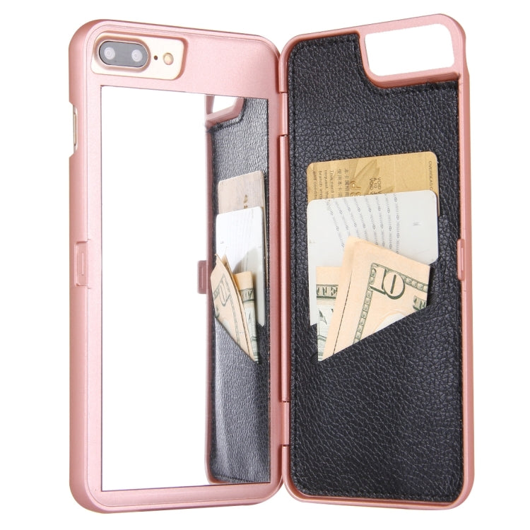 For iPhone 8 Plus & 7 Plus   Back Cover Style Mirror Hard Case with Card Slot