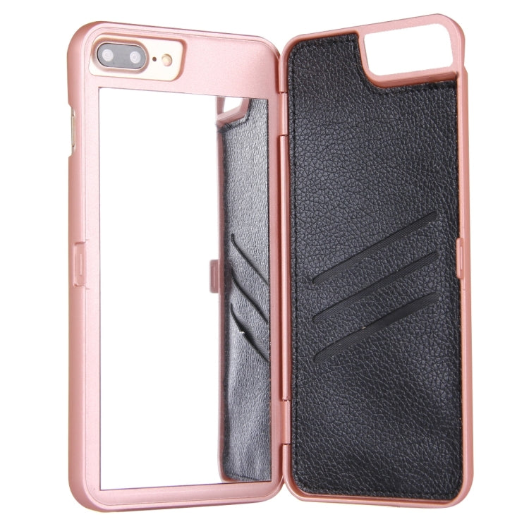 For iPhone 8 Plus & 7 Plus   Back Cover Style Mirror Hard Case with Card Slot