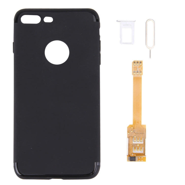 Kumishi for iPhone 7 Plus 2 in 1 Dual SIM Card Adapter + TPU Back Case Cover with SIM Card Tray / SIM Card Pin
