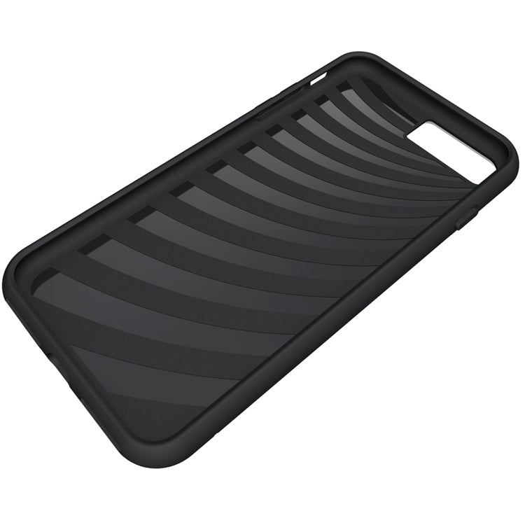 For iPhone 8 Plus & 7 Plus   Brushed Texture Separable TPU + PC Combination Back Case with Card Slot & Holder