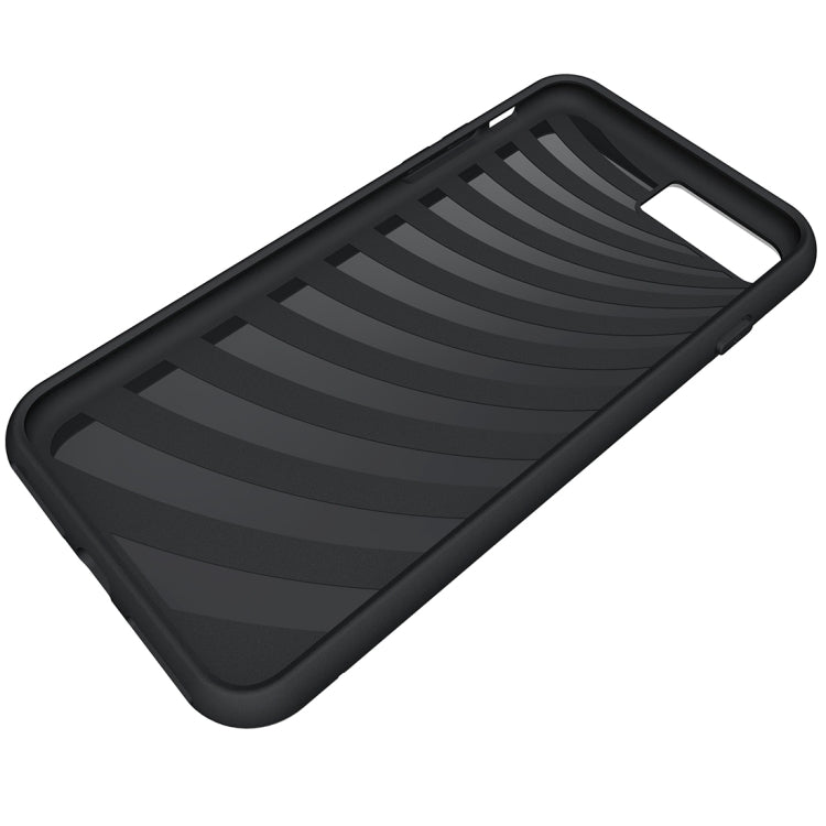 For iPhone 8 Plus & 7 Plus   Brushed Texture Separable TPU + PC Combination Back Case with Card Slot & Holder