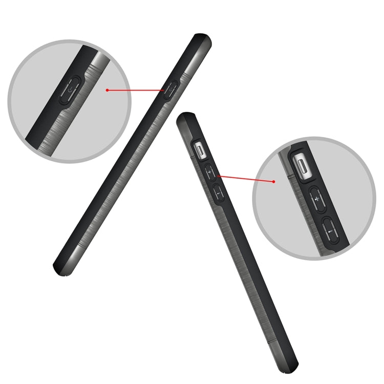 For iPhone 8 Plus & 7 Plus   Brushed Texture Separable TPU + PC Combination Back Case with Card Slot & Holder