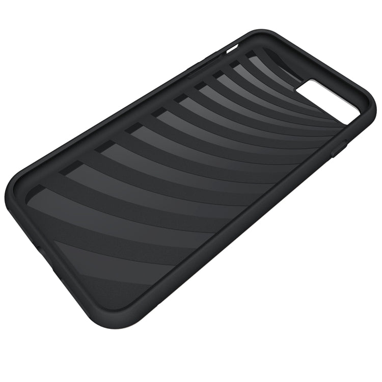 For iPhone 8 Plus & 7 Plus   Brushed Texture Separable TPU + PC Combination Back Case with Card Slot & Holder