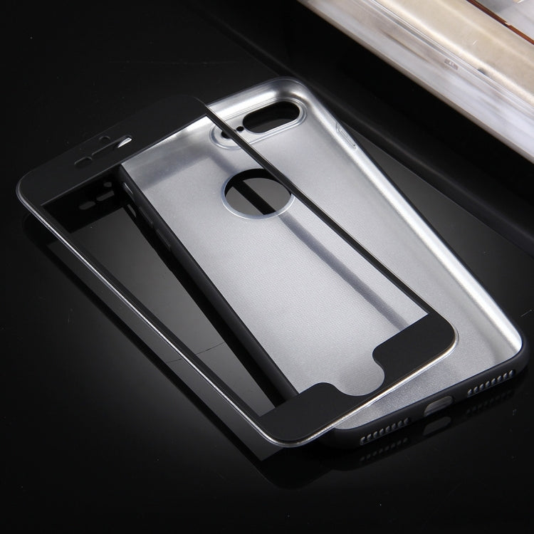 For iPhone 8 Plus & 7 Plus   360 Degrees Full Protection Soft TPU Back Cover + PC Front Combination Case