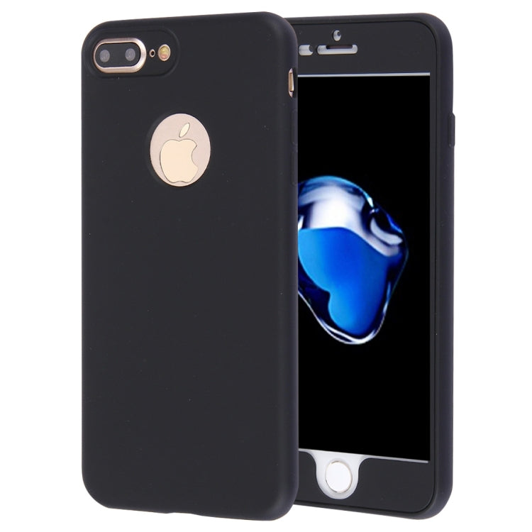 For iPhone 8 Plus & 7 Plus   360 Degrees Full Protection Soft TPU Back Cover + PC Front Combination Case