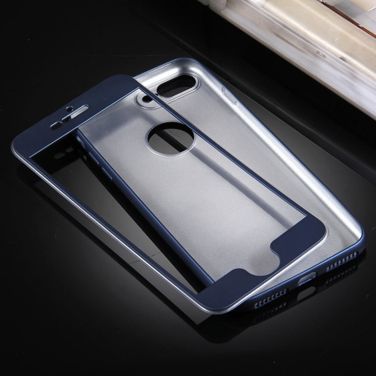 For iPhone 8 Plus & 7 Plus   360 Degrees Full Protection Soft TPU Back Cover + PC Front Combination Case