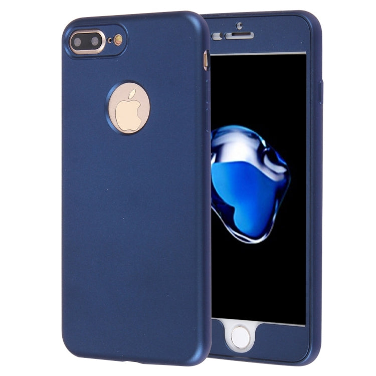 For iPhone 8 Plus & 7 Plus   360 Degrees Full Protection Soft TPU Back Cover + PC Front Combination Case
