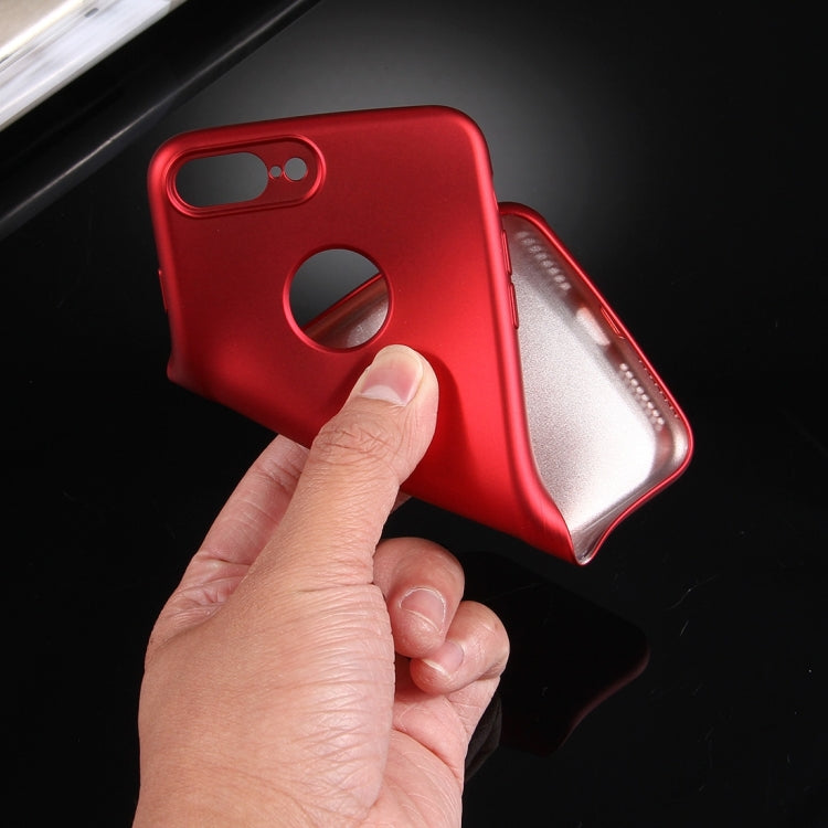 For iPhone 8 Plus & 7 Plus   360 Degrees Full Protection Soft TPU Back Cover + PC Front Combination Case