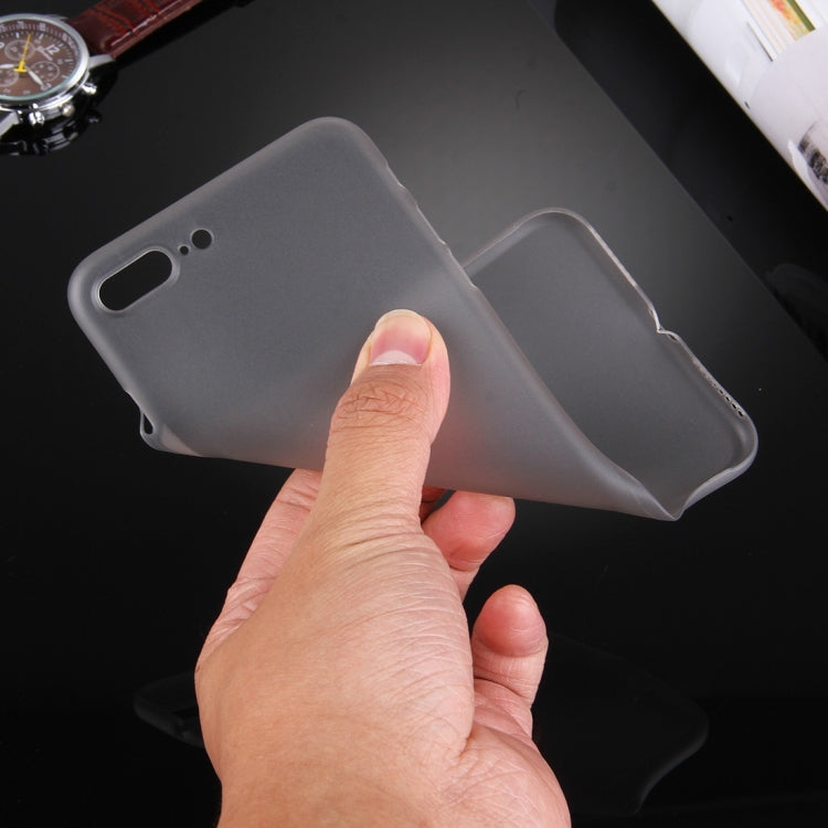 For iPhone 8 Plus & 7 Plus   Frosted Transparent Protective Back Cover Case