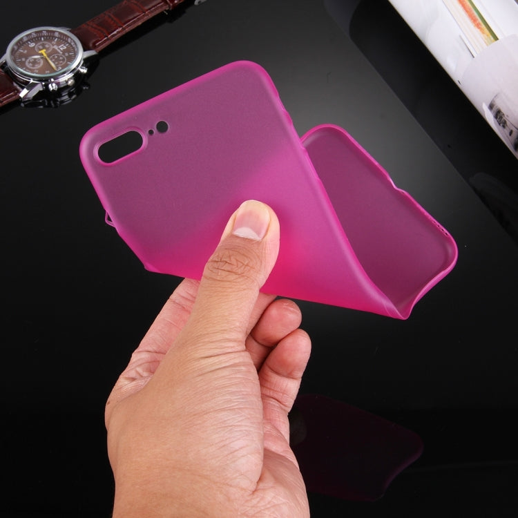 For iPhone 8 Plus & 7 Plus   Frosted Transparent Protective Back Cover Case