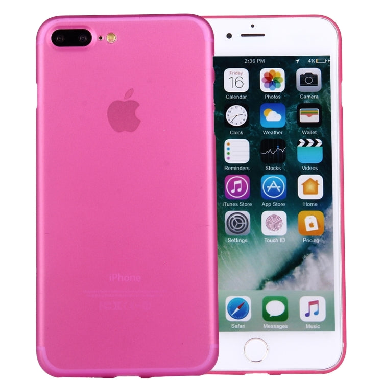 For iPhone 8 Plus & 7 Plus   Frosted Transparent Protective Back Cover Case