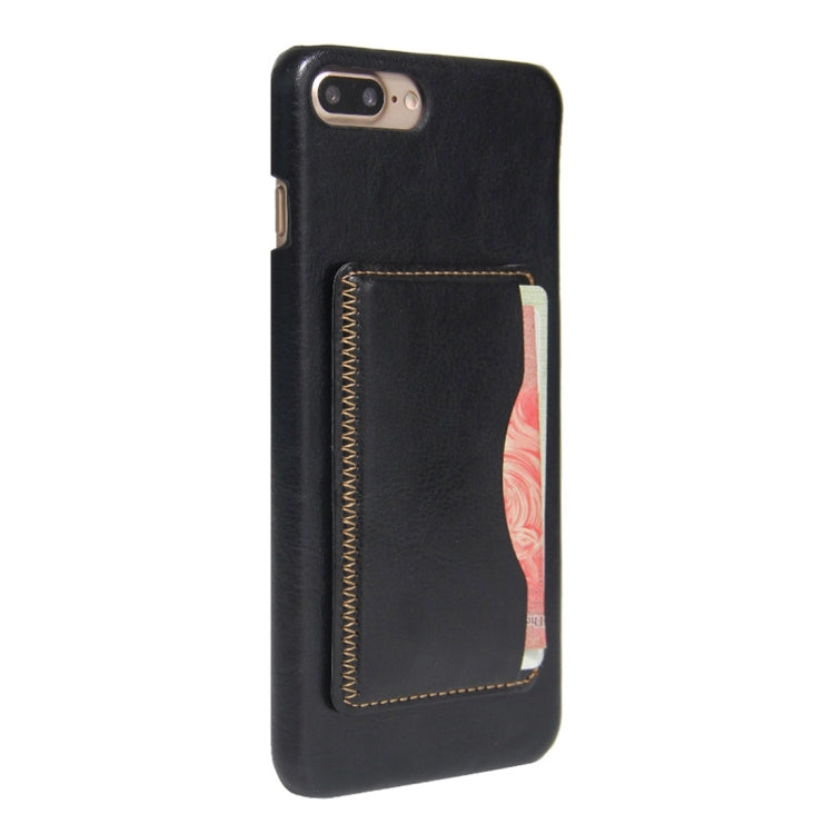 For iPhone 8 Plus & 7 Plus   Leather Case Back Shell Cover with Holder & Card Slot & Wallet