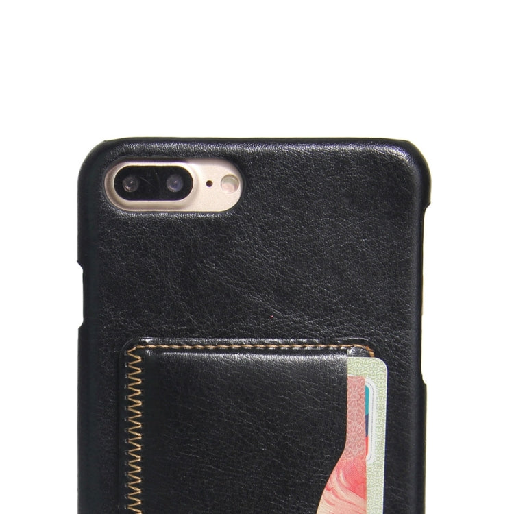 For iPhone 8 Plus & 7 Plus   Leather Case Back Shell Cover with Holder & Card Slot & Wallet