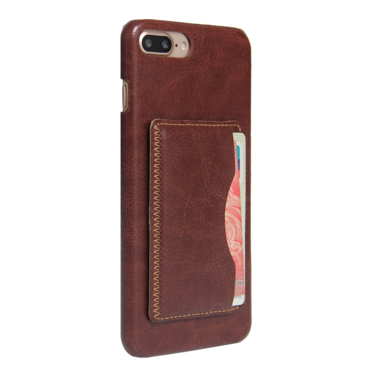 For iPhone 8 Plus & 7 Plus   Leather Case Back Shell Cover with Holder & Card Slot & Wallet