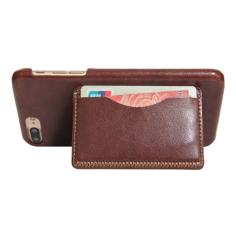 For iPhone 8 Plus & 7 Plus   Leather Case Back Shell Cover with Holder & Card Slot & Wallet