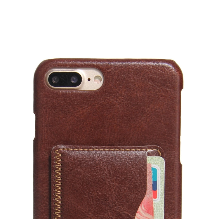 For iPhone 8 Plus & 7 Plus   Leather Case Back Shell Cover with Holder & Card Slot & Wallet