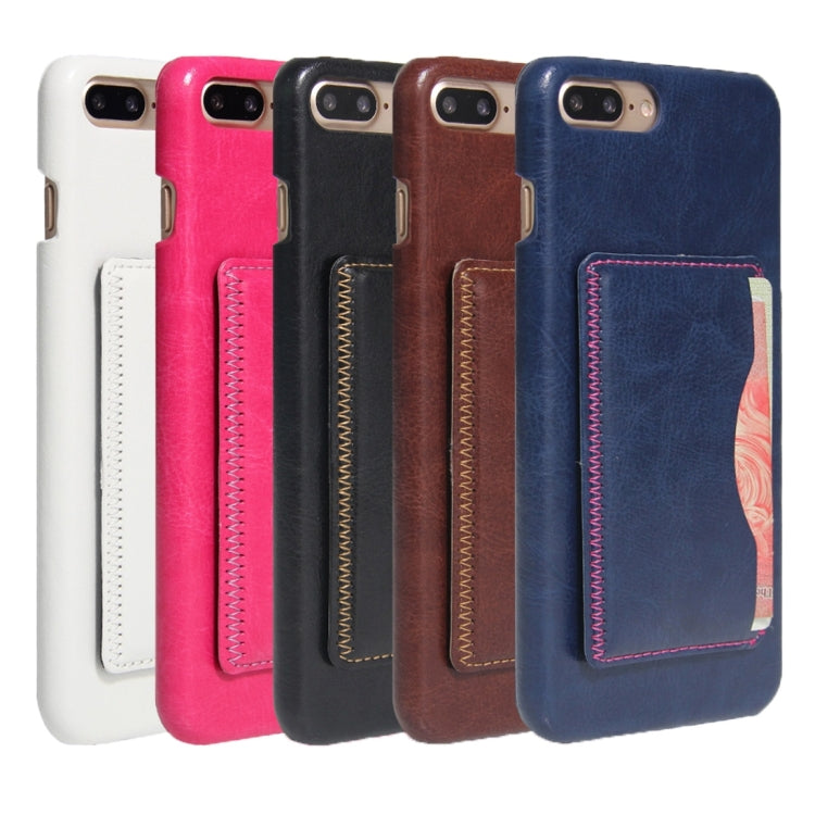 For iPhone 8 Plus & 7 Plus   Leather Case Back Shell Cover with Holder & Card Slot & Wallet