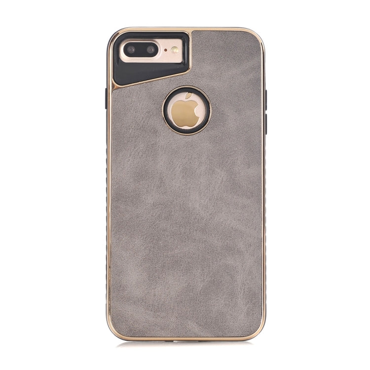 For iPhone 8 Plus & 7 Plus   Crazy Horse Texture Electroplating Back Cover