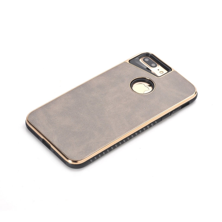 For iPhone 8 Plus & 7 Plus   Crazy Horse Texture Electroplating Back Cover