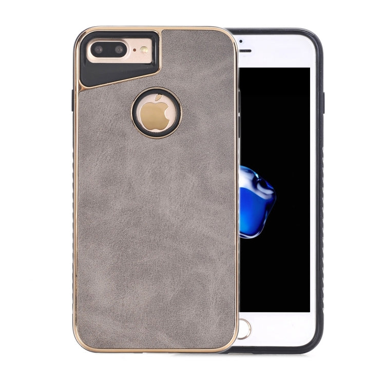 For iPhone 8 Plus & 7 Plus   Crazy Horse Texture Electroplating Back Cover