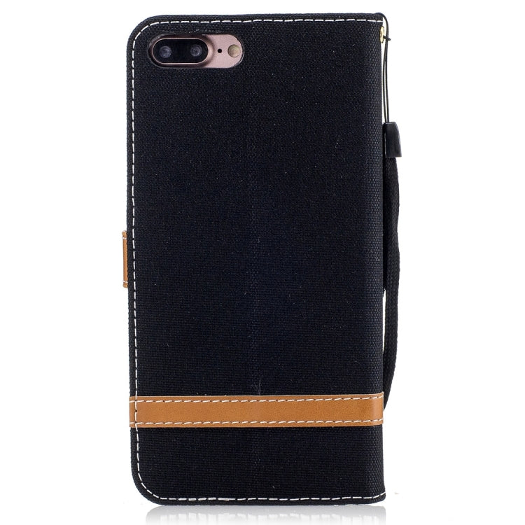 For iPhone 8 Plus & 7 Plus   Denim Texture Leather Case with Holder & Card Slots & Wallet & Lanyard