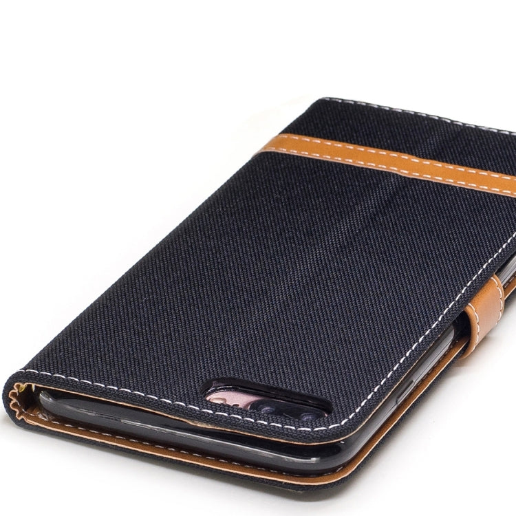 For iPhone 8 Plus & 7 Plus   Denim Texture Leather Case with Holder & Card Slots & Wallet & Lanyard