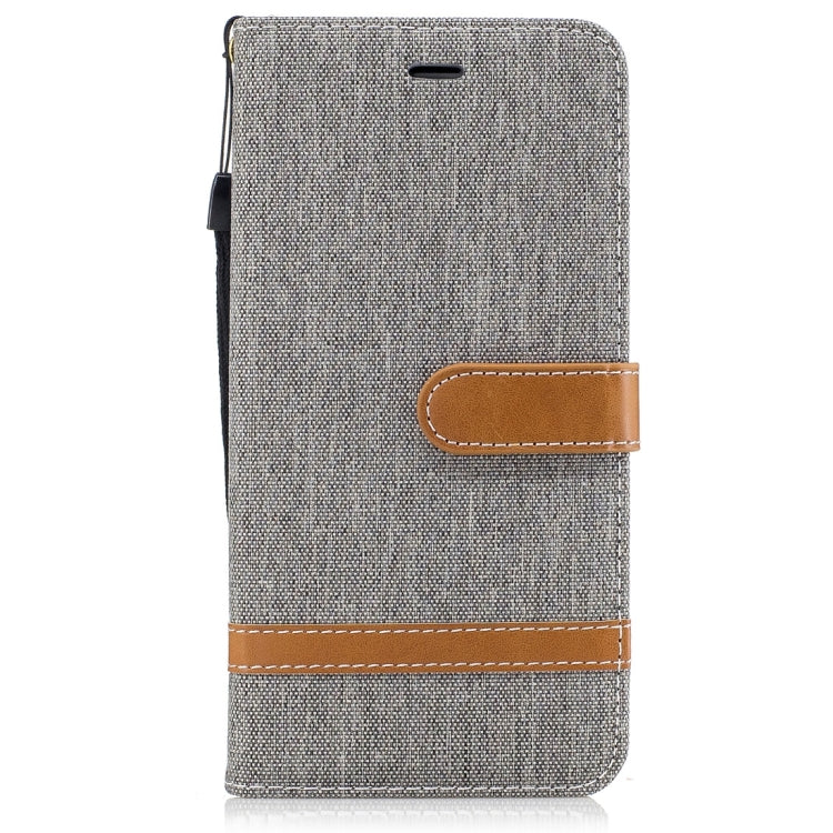For iPhone 8 Plus & 7 Plus   Denim Texture Leather Case with Holder & Card Slots & Wallet & Lanyard