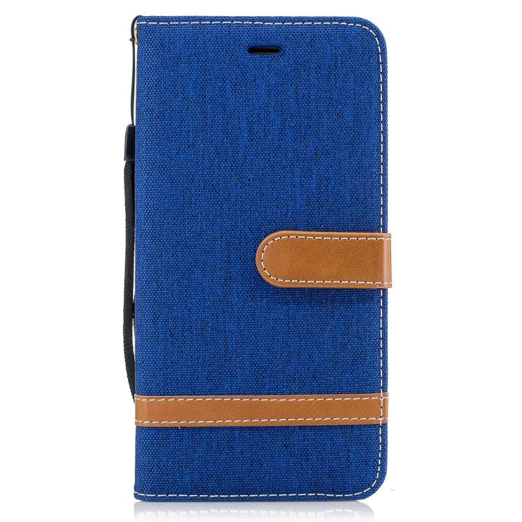 For iPhone 8 Plus & 7 Plus   Denim Texture Leather Case with Holder & Card Slots & Wallet & Lanyard