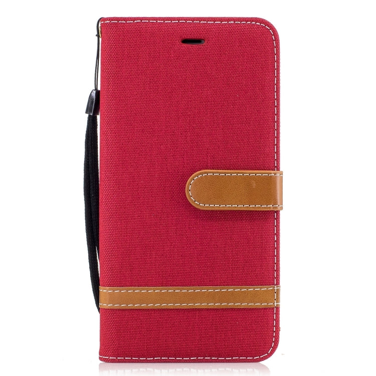For iPhone 8 Plus & 7 Plus   Denim Texture Leather Case with Holder & Card Slots & Wallet & Lanyard